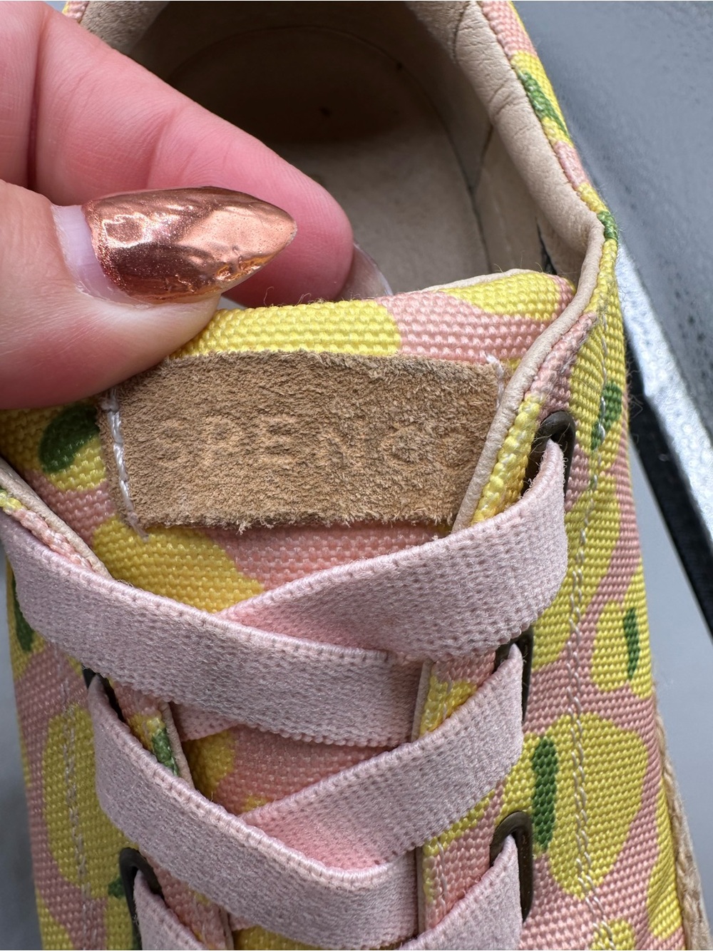 Spenco Malibu Lace Sneakers Women 7.5B Pink Lemon - Picture 11 of 11